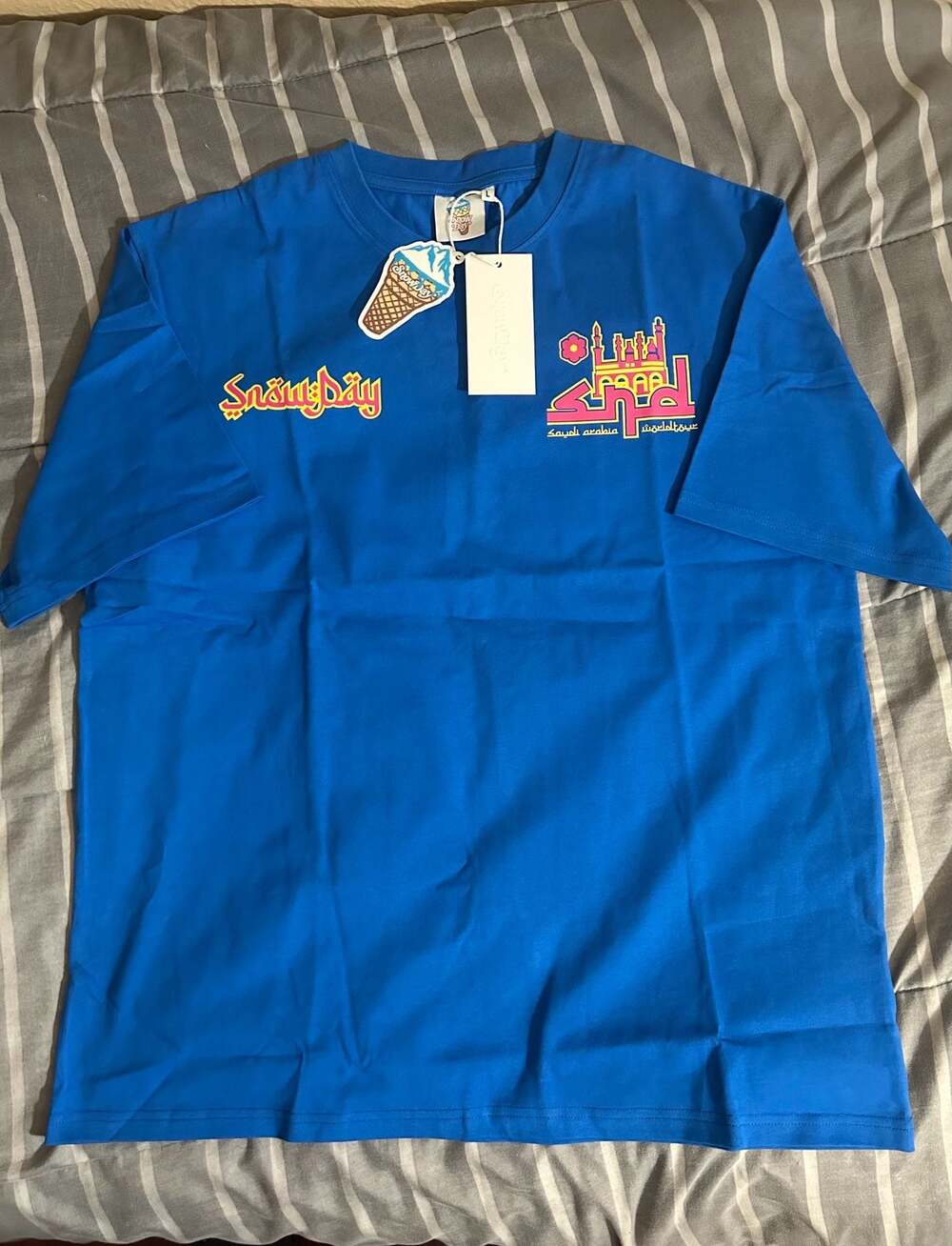 SnowDay Saudi Arabia World Tour Graphic T-Shirt Blue Size L